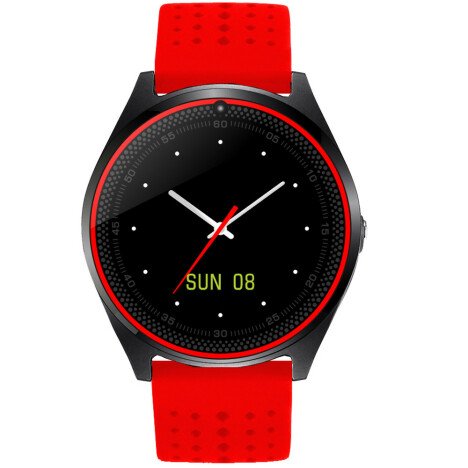 Ceas Smartwatch cu Telefon iUni V9 Plus, Touchscreen, 1.3 Inch HD, Camera 2MP, iOS si Android, Rosu