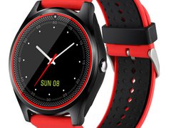 Ceas Smartwatch cu Telefon iUni V9 Plus, Touchscreen, 1.3 Inch HD, Camera 2MP, iOS si Android, Rosu